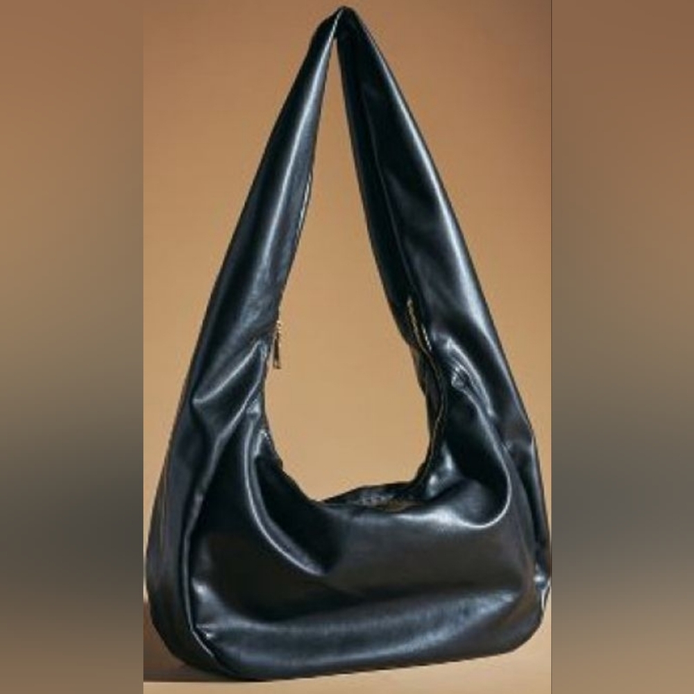 Anthropologie Timmie Slouchy Hobo Bag Black